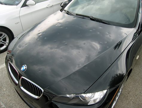 Hail Damaged BMW